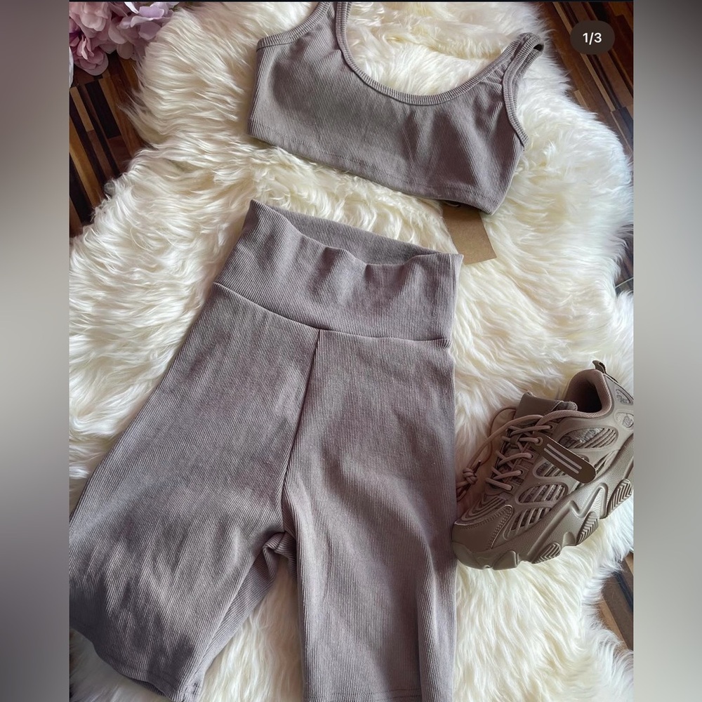 Stylish Taupe two piece Shorts